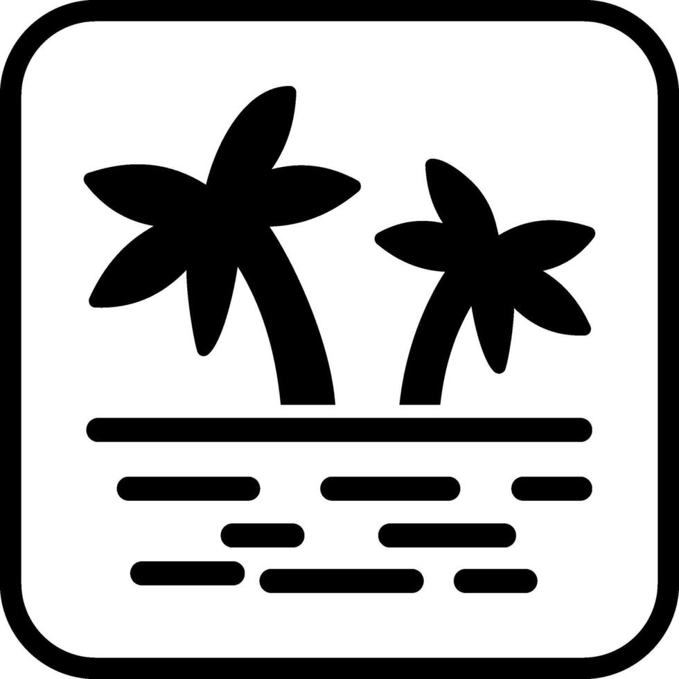 icono de vector de isla