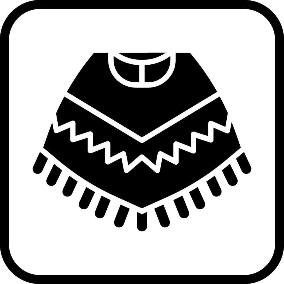 poncho vector icono