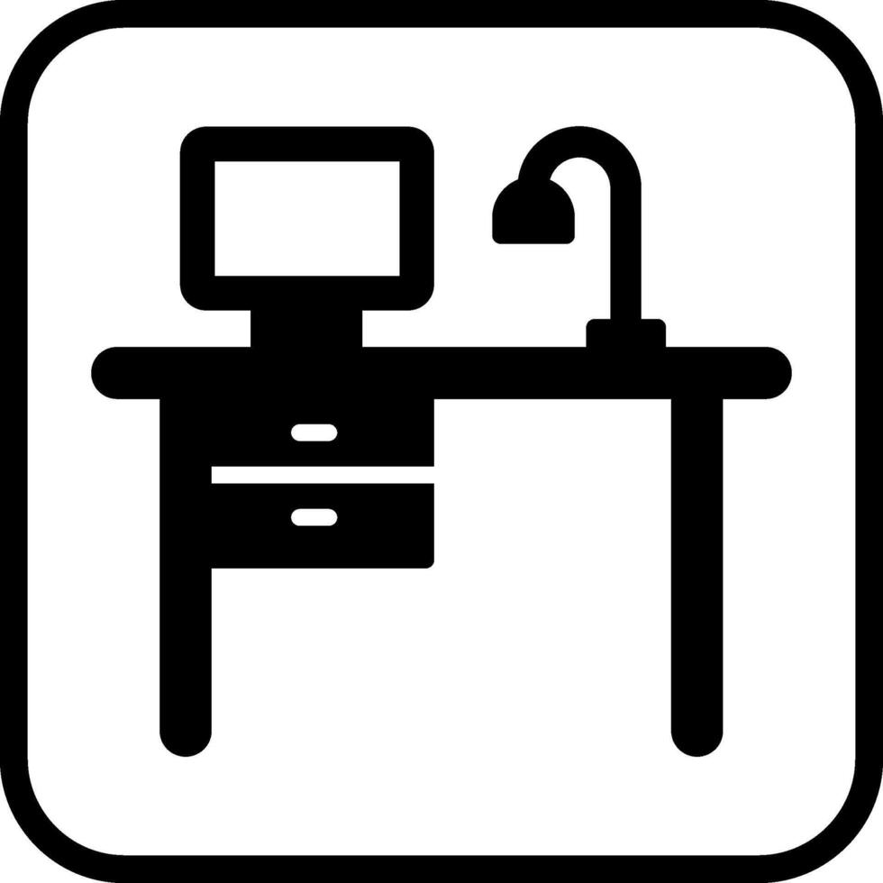 Working Desk Vector Icon