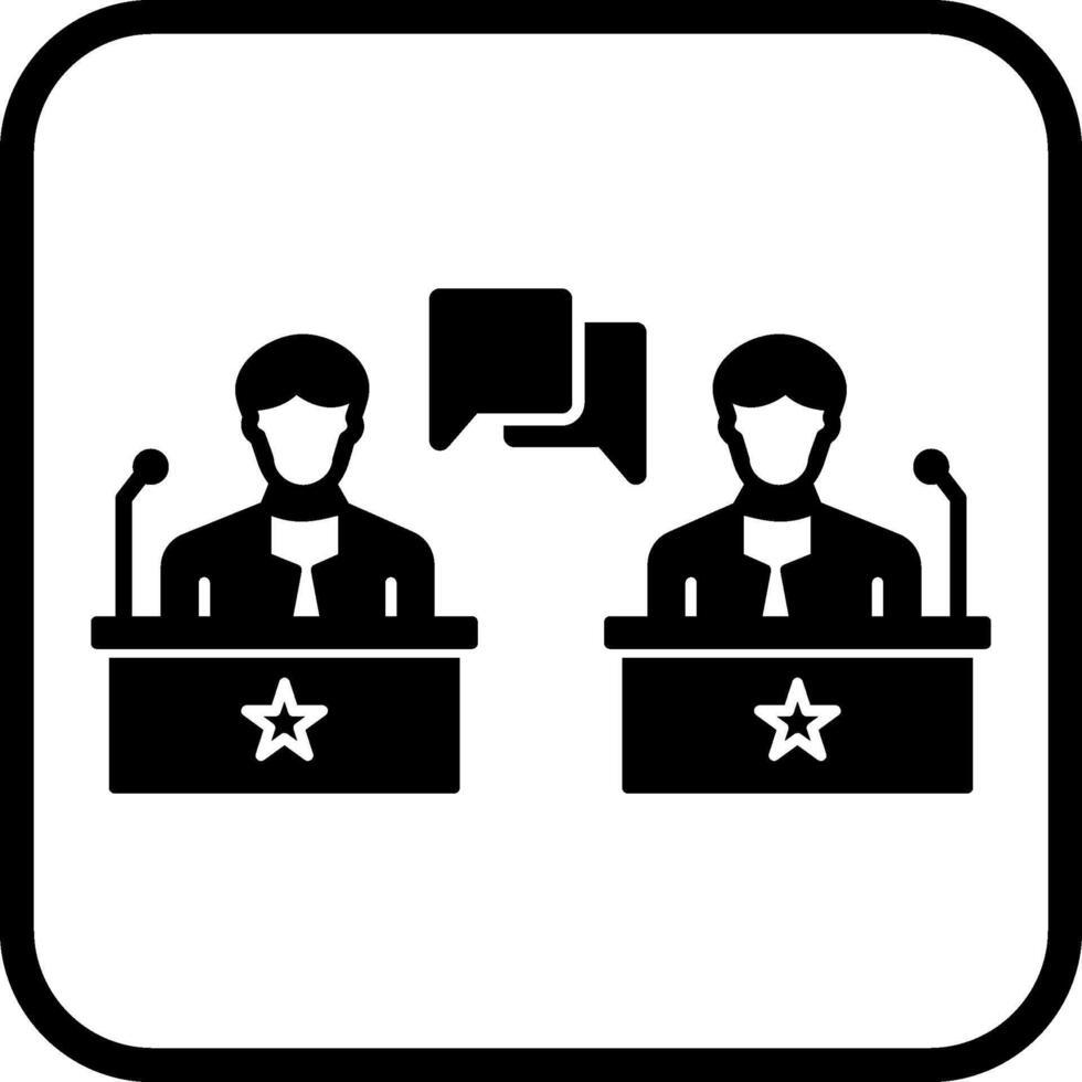 icono de vector de debate