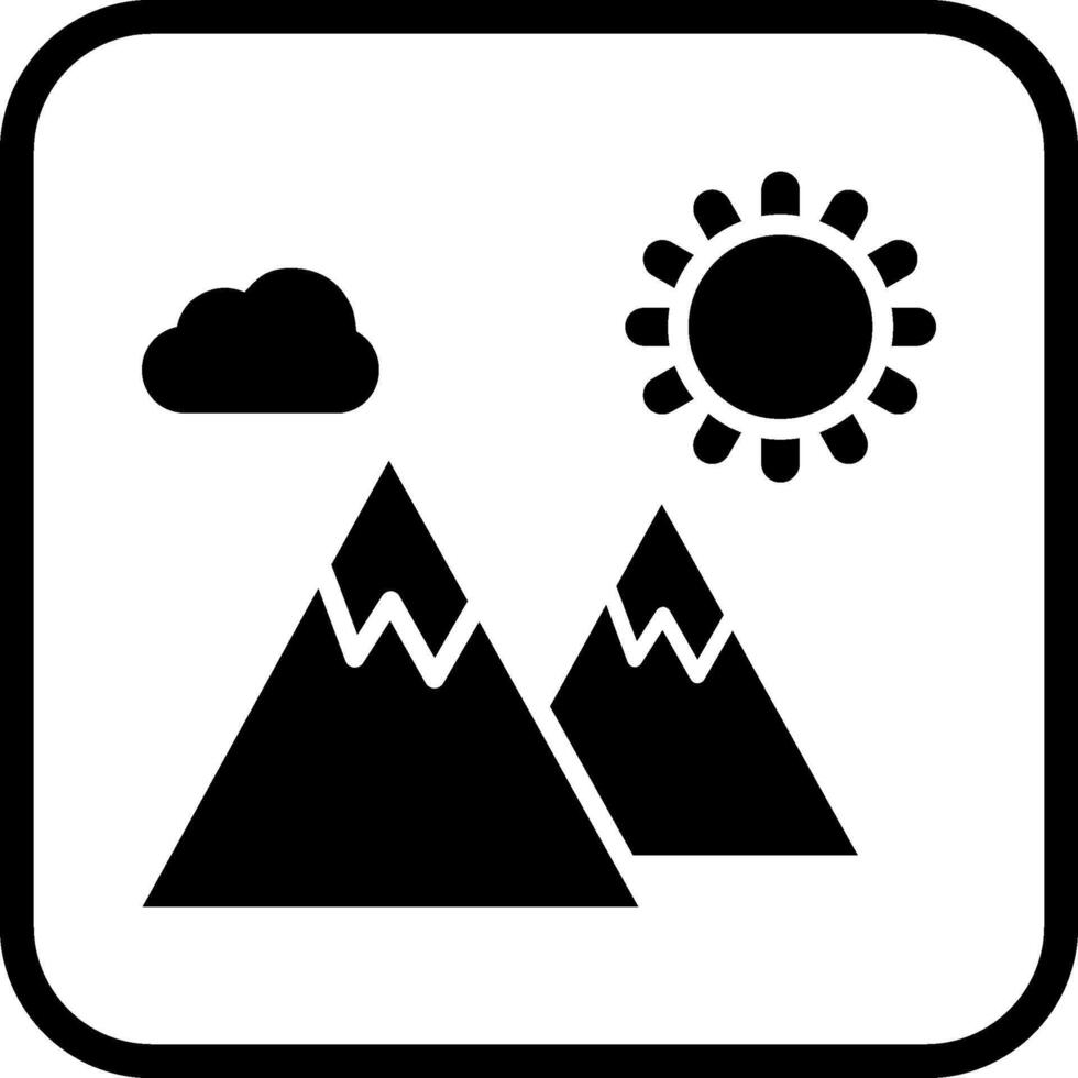 icono de vector de montaña