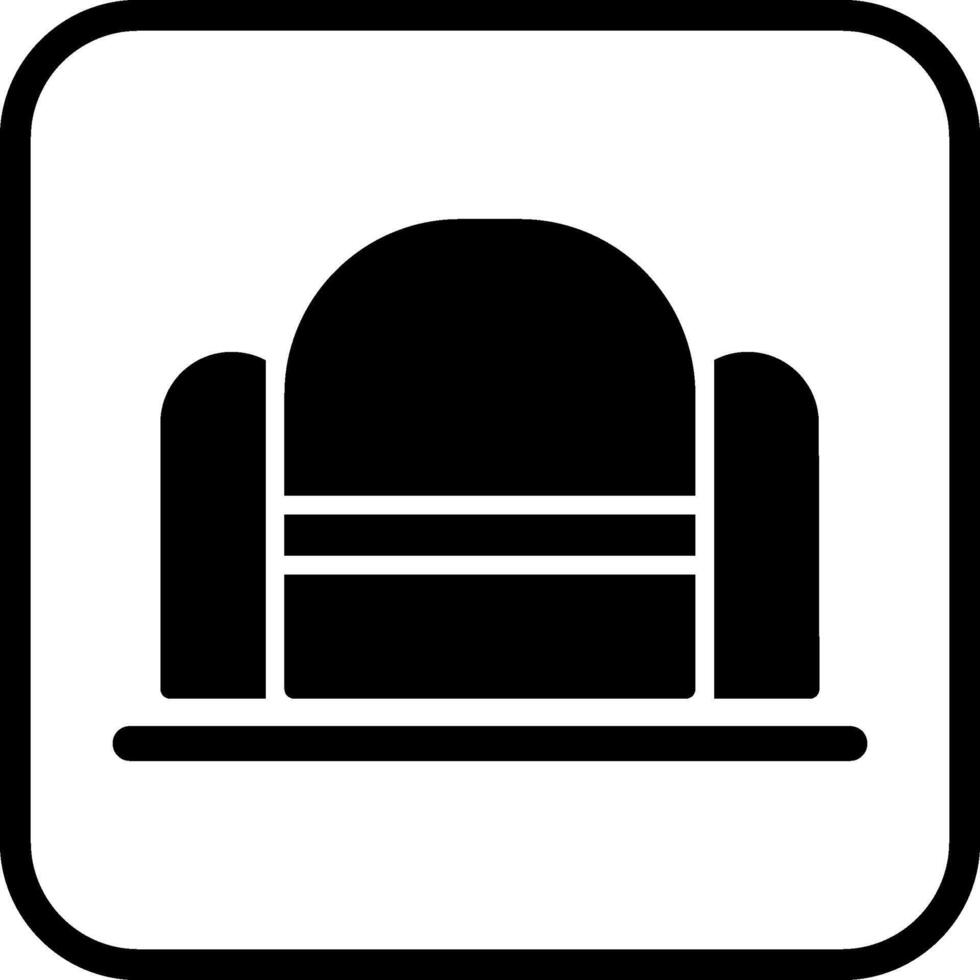 icono de vector de silla de dormitorio