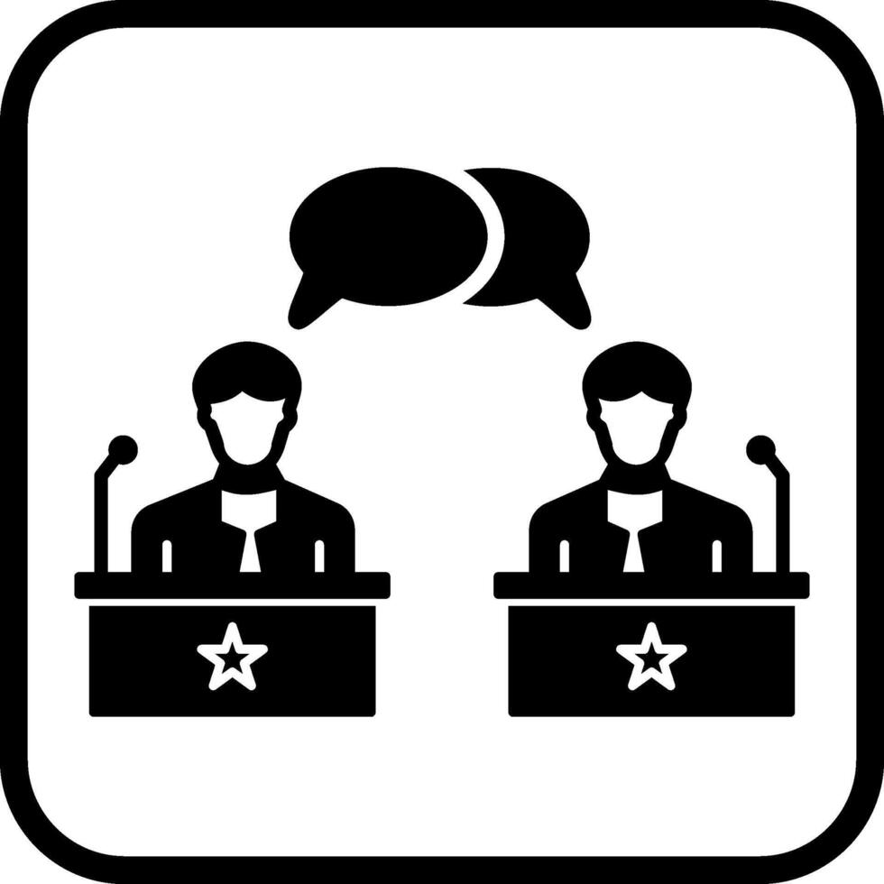 icono de vector de debate