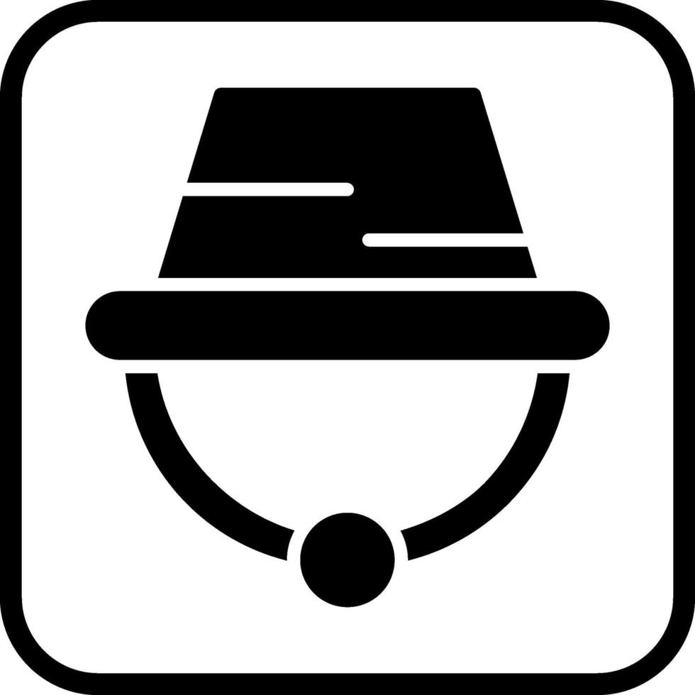 icono de vector de sombrero de camping