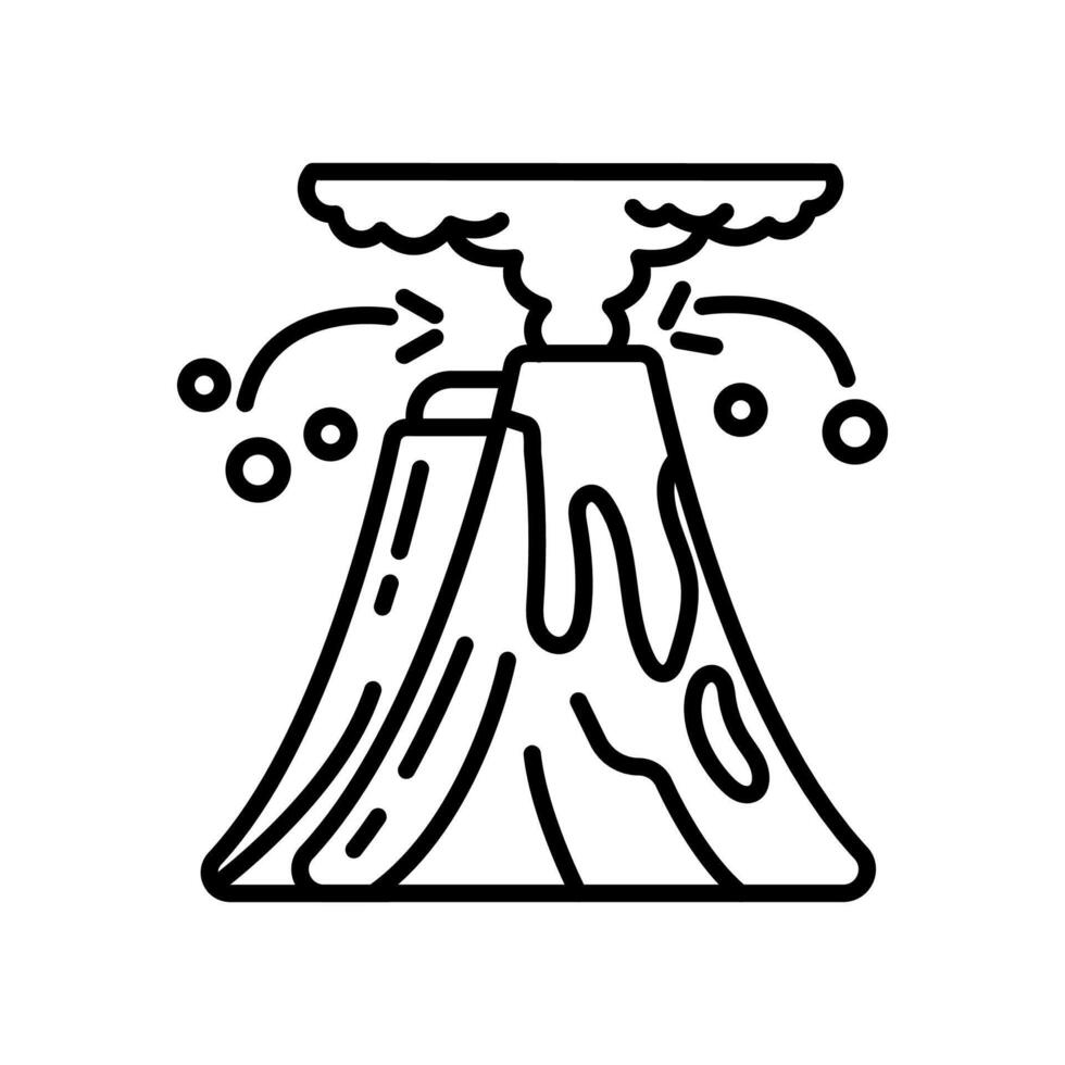 volcánico erupciones icono en vector. logotipo vector
