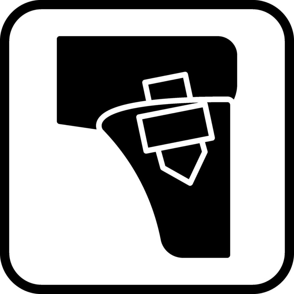 icono de vector de cinturón de pistola