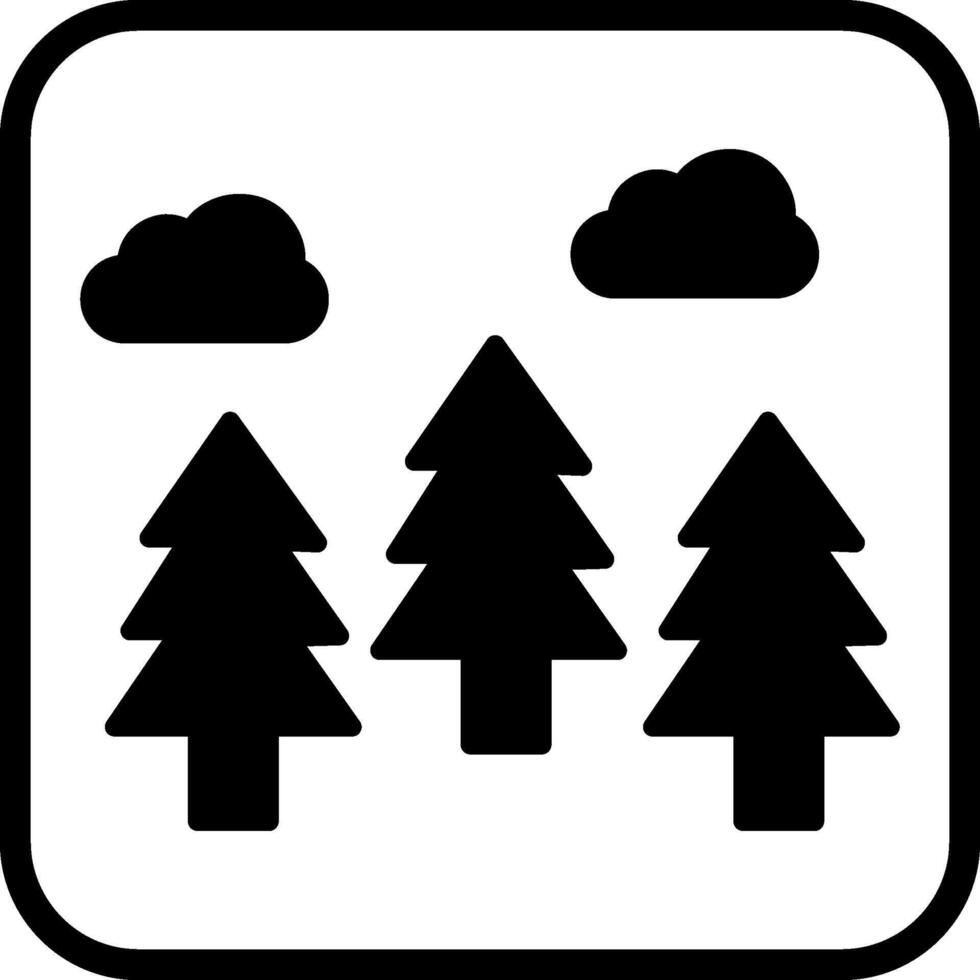 icono de vector de bosque