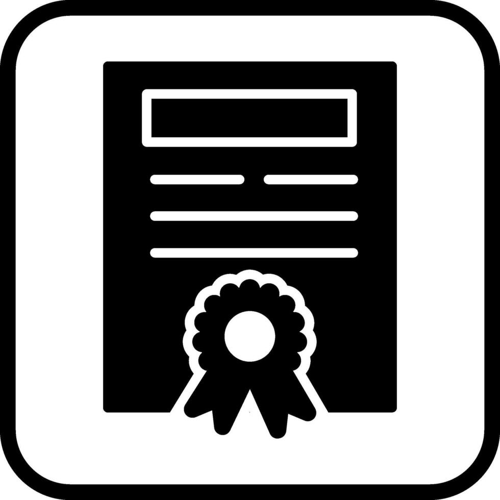 icono de vector de certificado