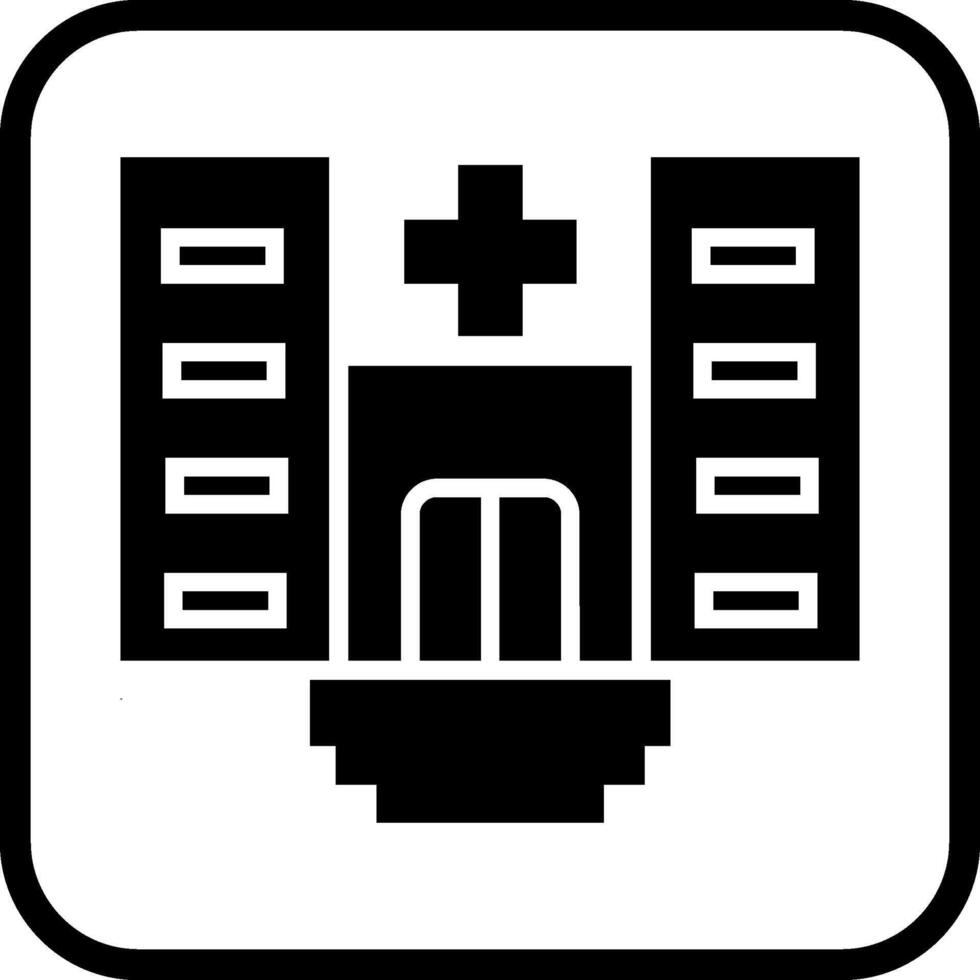 icono de vector de hospital