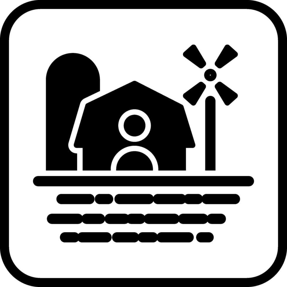 icono de vector de casa de campo