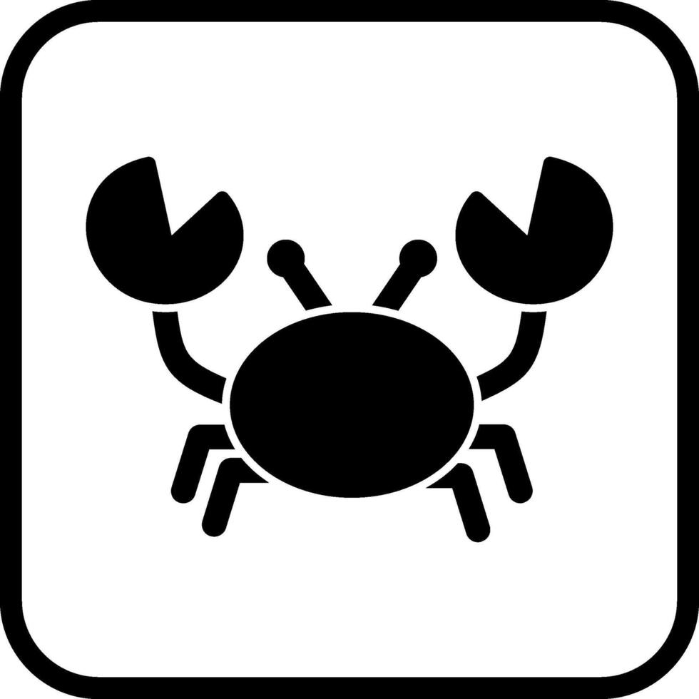 icono de vector de cangrejo