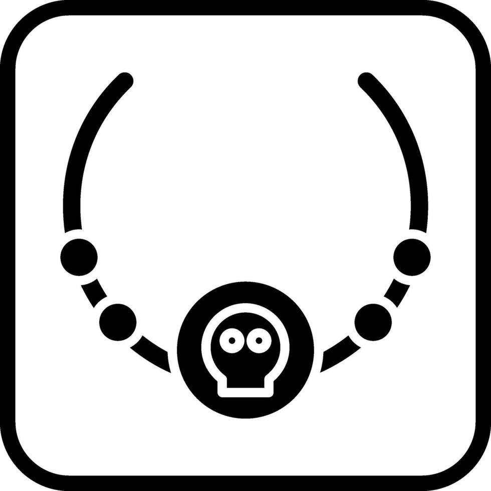 icono de vector de collar pirata