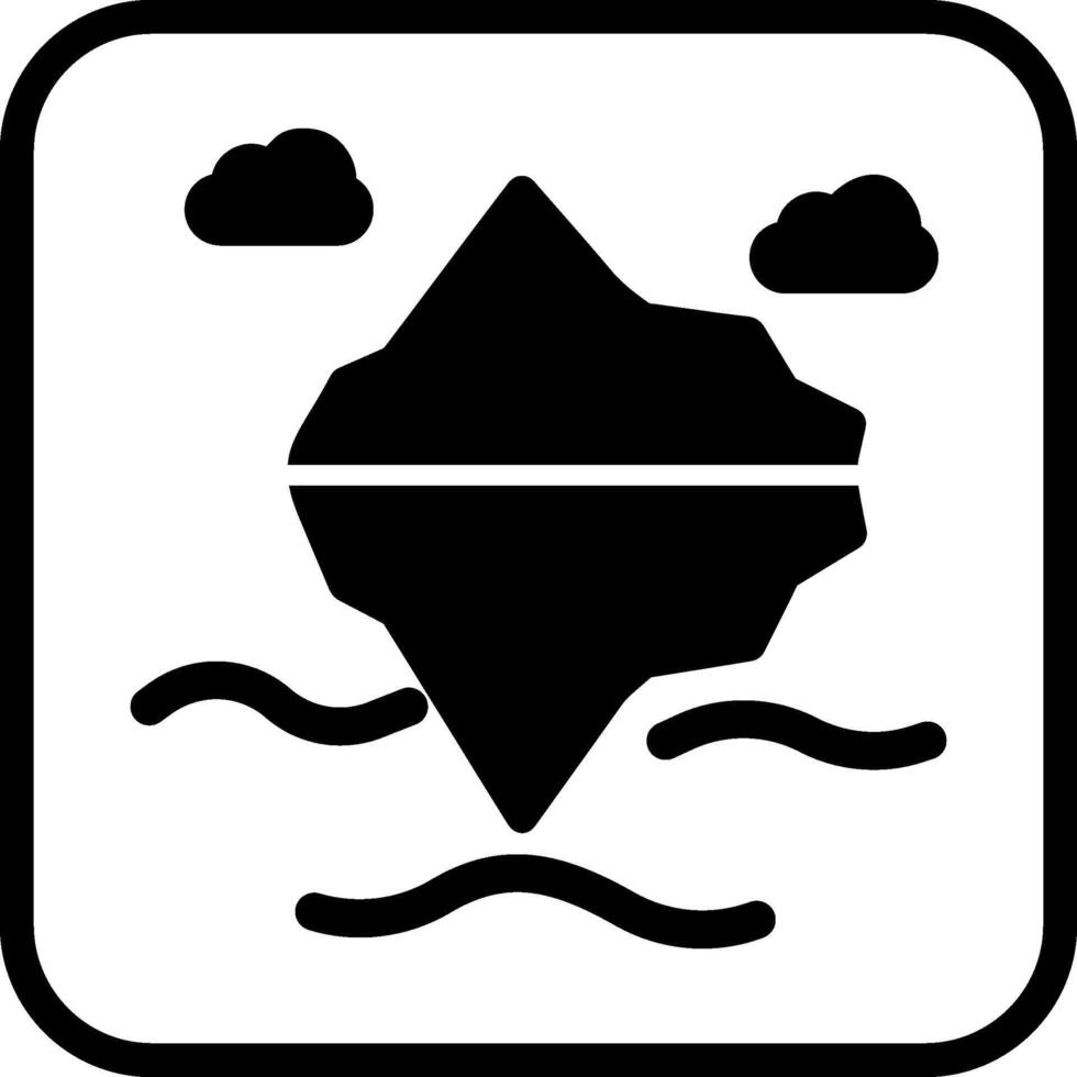 icono de vector de iceberg