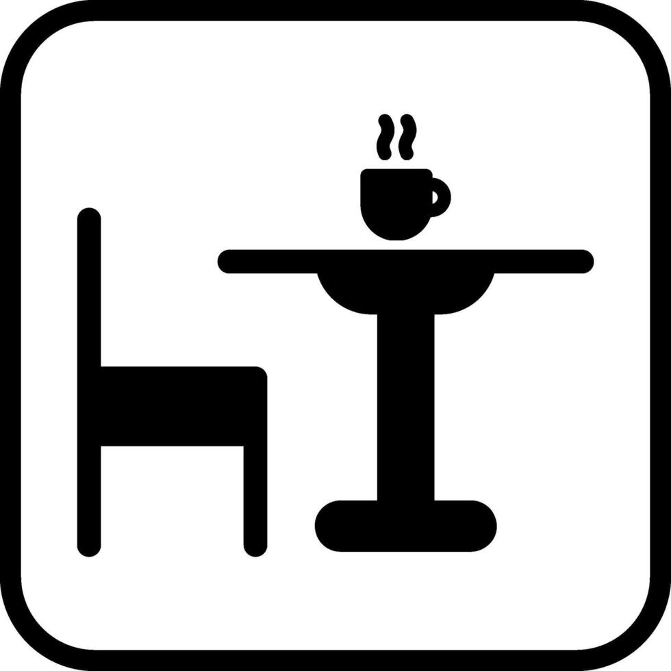 icono de vector de mesa de té