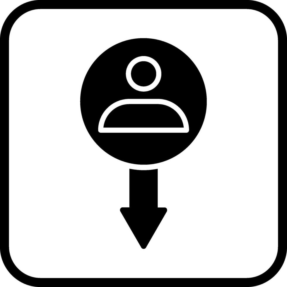 User Down Vector Icon