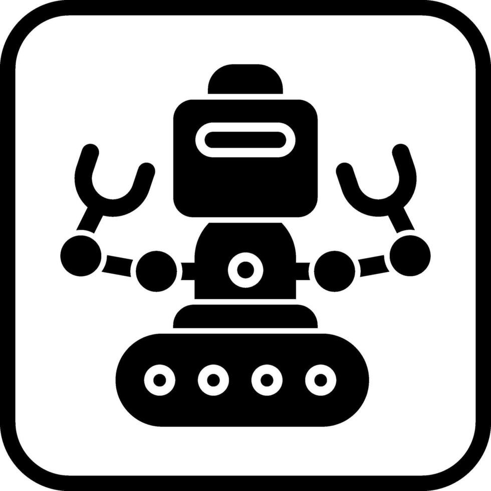 industrial robot yo vector icono