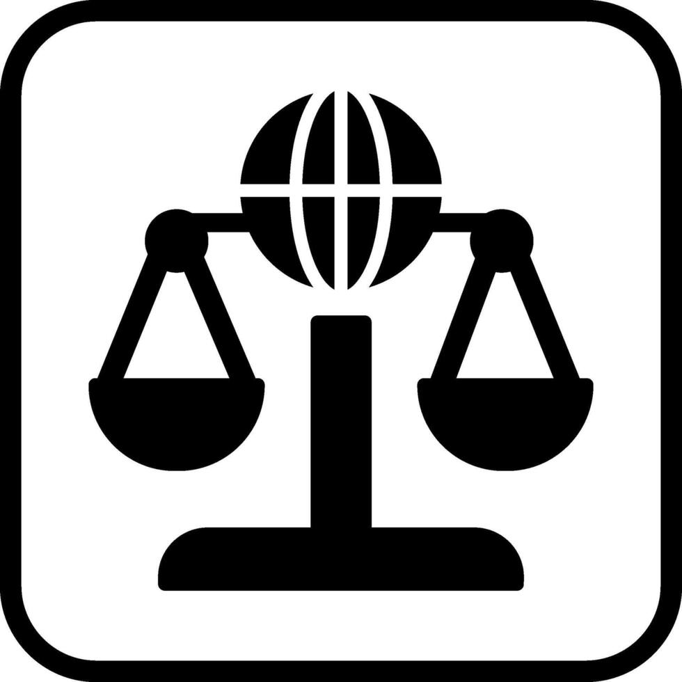 icono de vector de derecho internacional