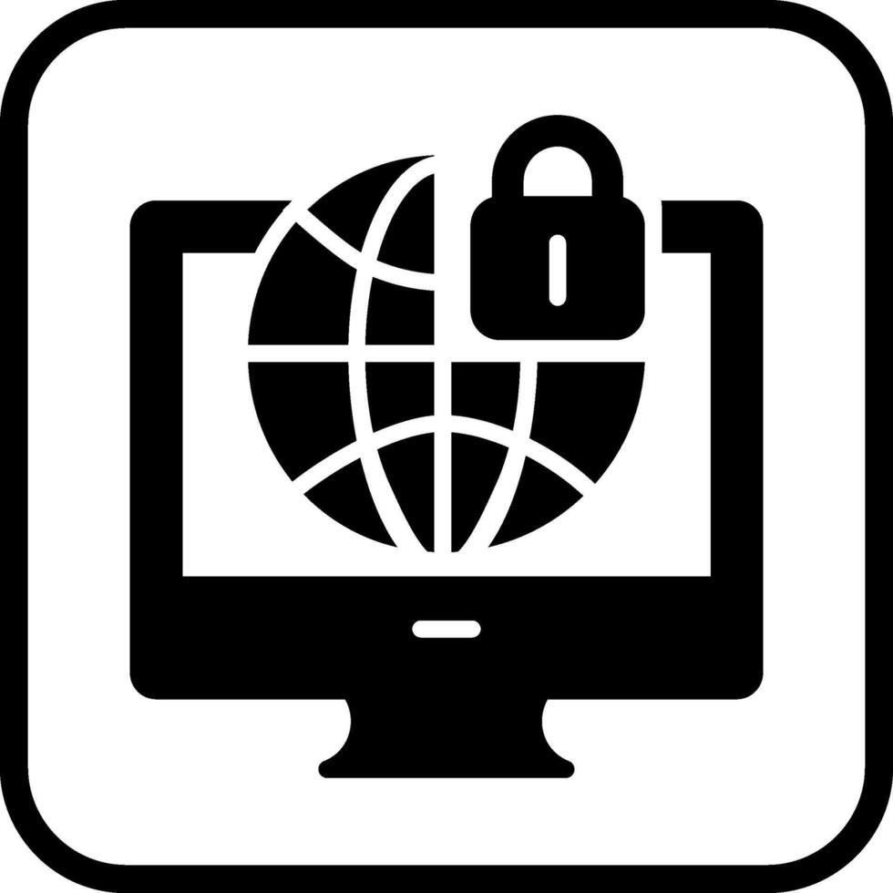 icono de vector de seguridad de internet