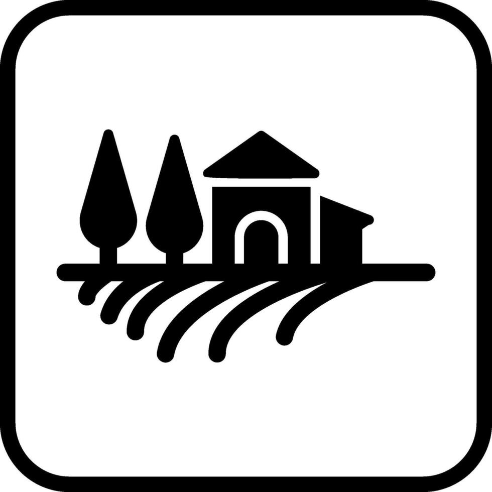 icono de vector de casa de campo