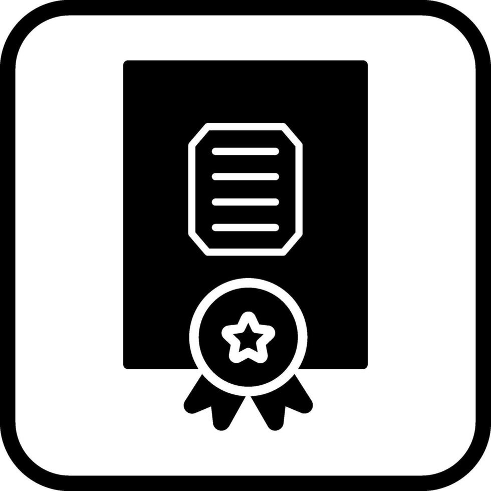 icono de vector de certificado