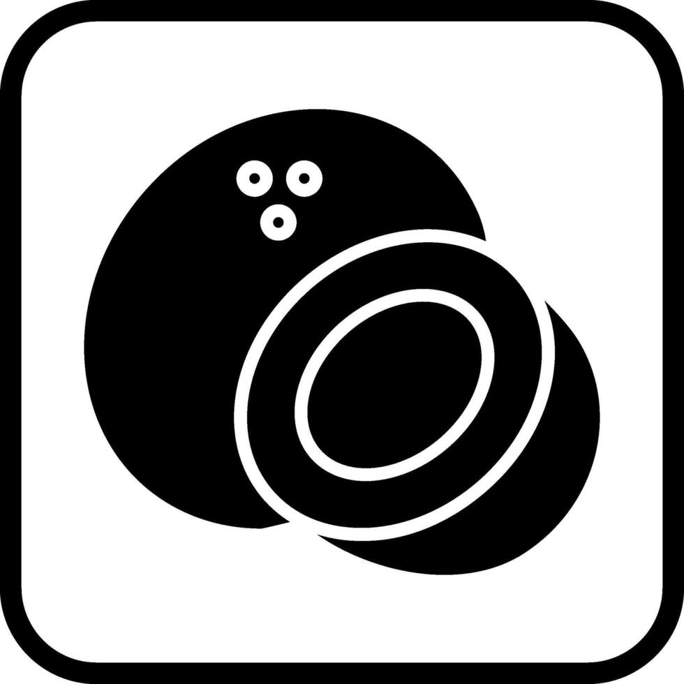 icono de vector de coco