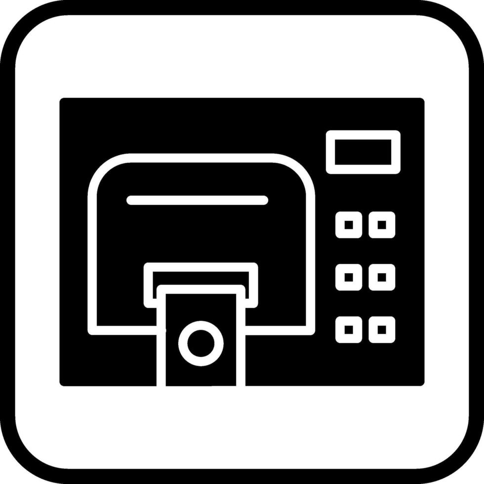 icono de vector de servicio de cajero automático