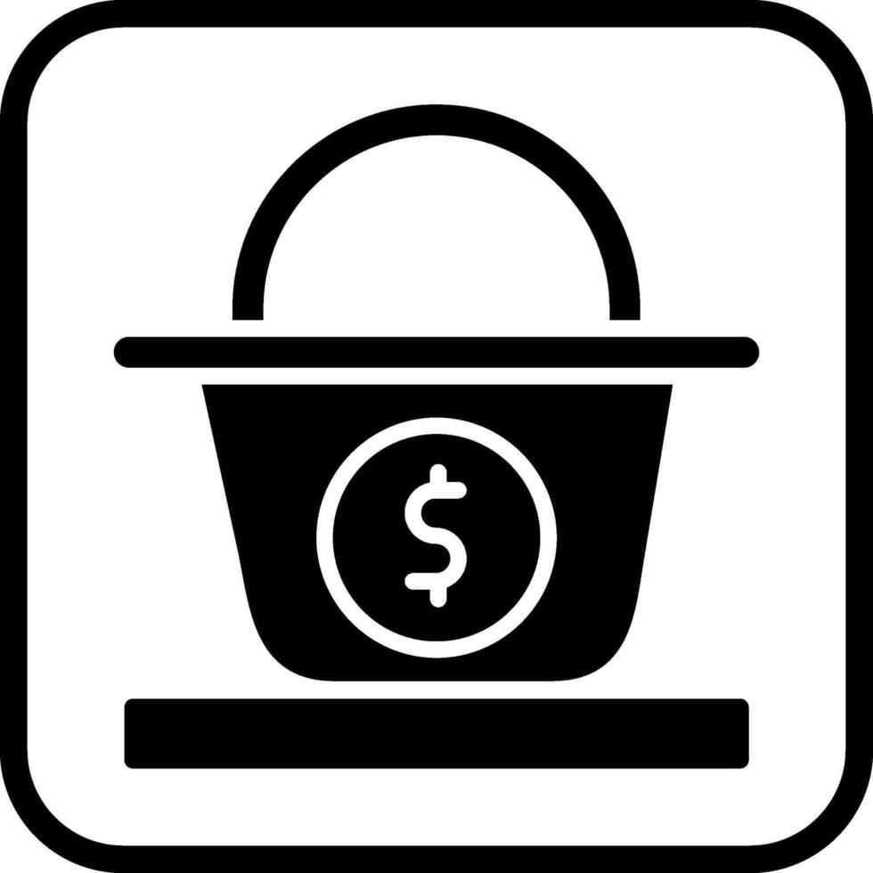 Dollar Basket Vector Icon