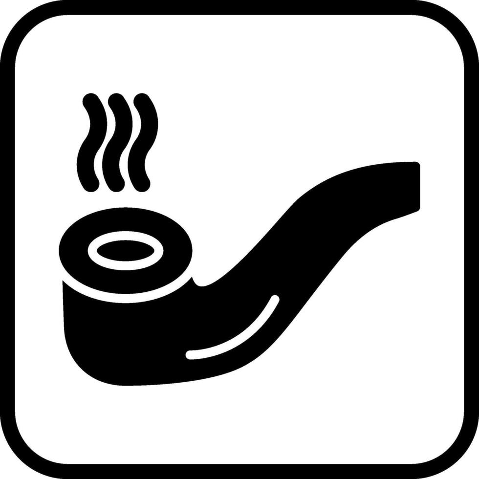 icono de vector de pipa de cigarro