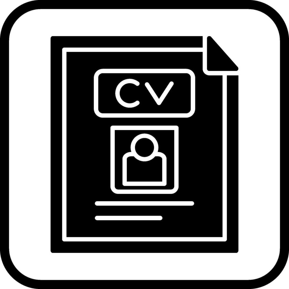 icono de vector de cv