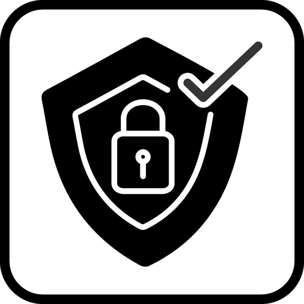 icono de vector de protección verificada