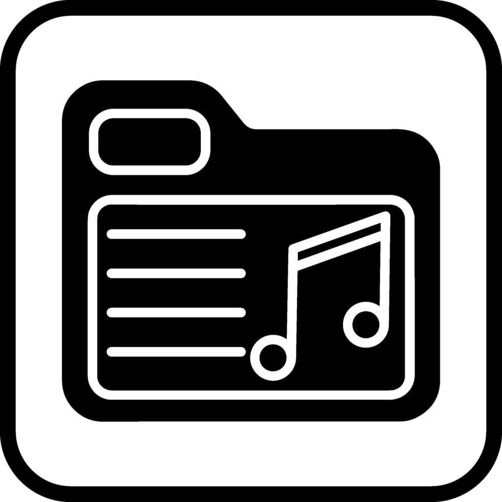 música carpeta vector icono