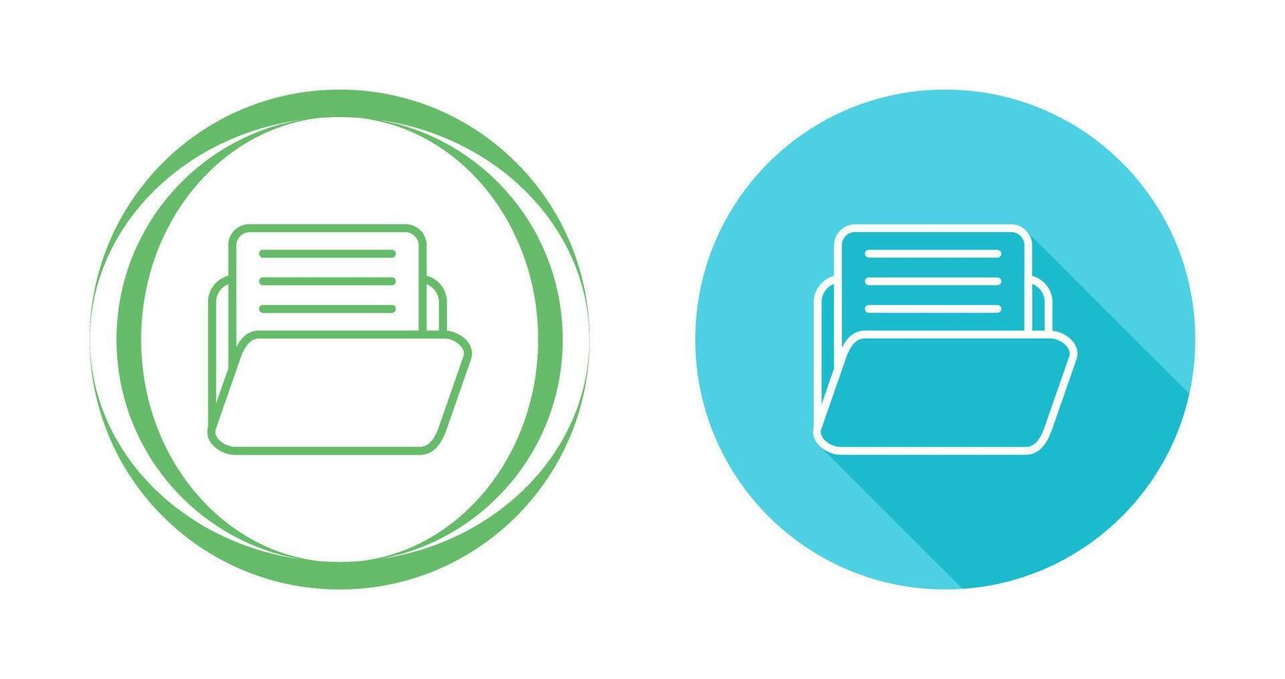 Document with folder Vector Icon