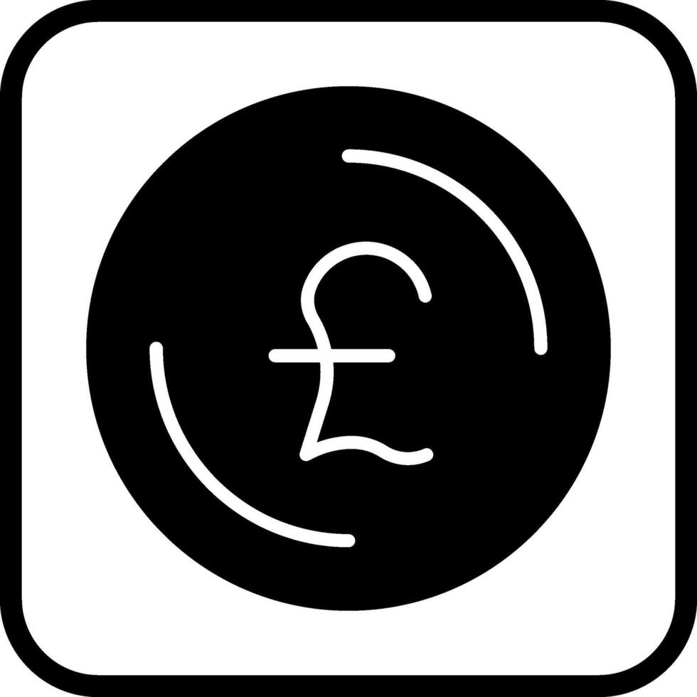 icono de vector de símbolo de libra