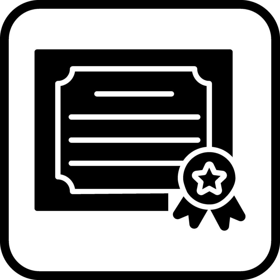 icono de vector de certificado