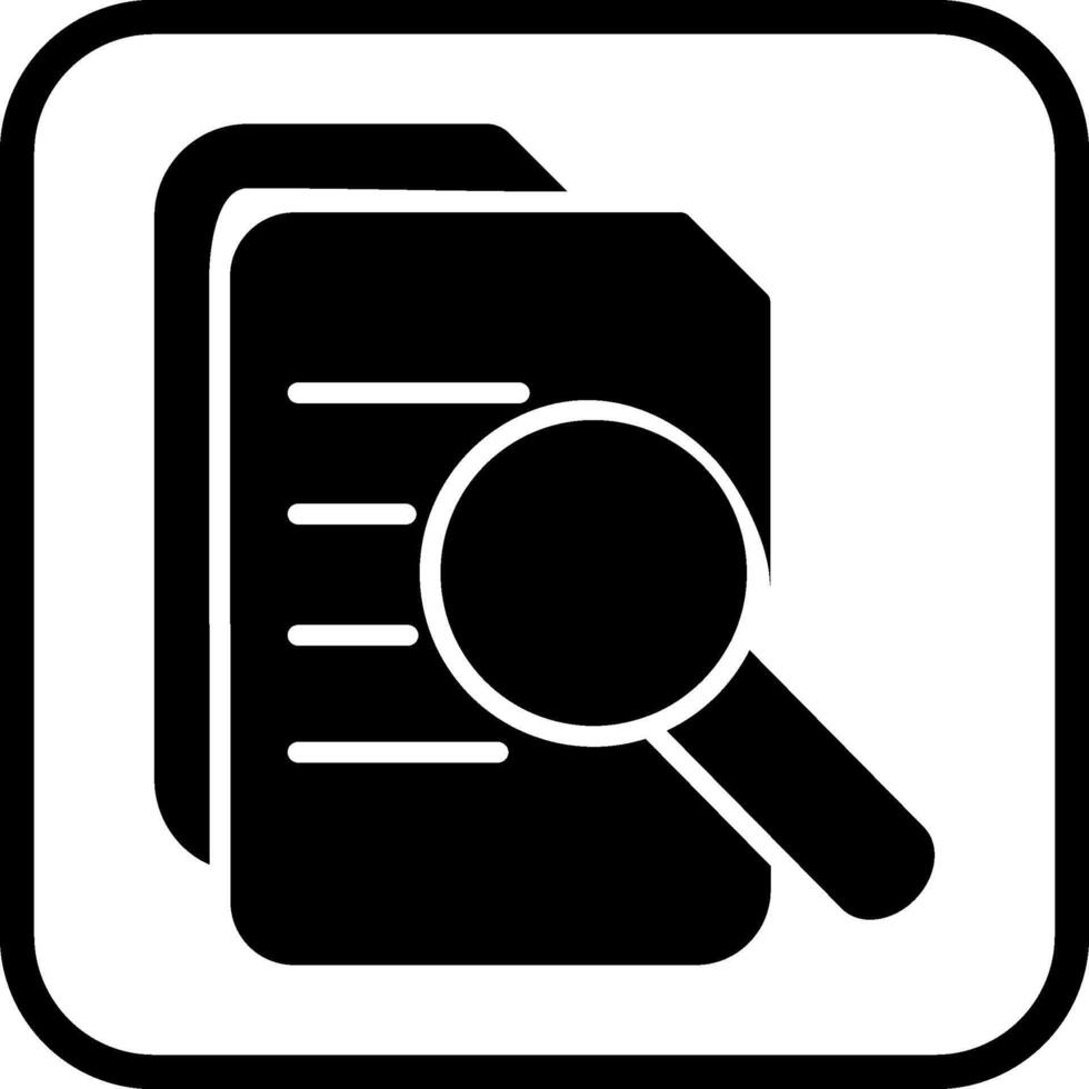 Magnifier Document Vector Icon