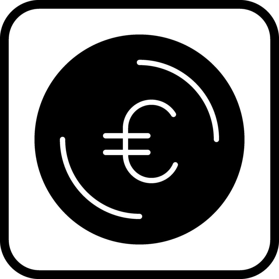 icono de vector de símbolo de euro