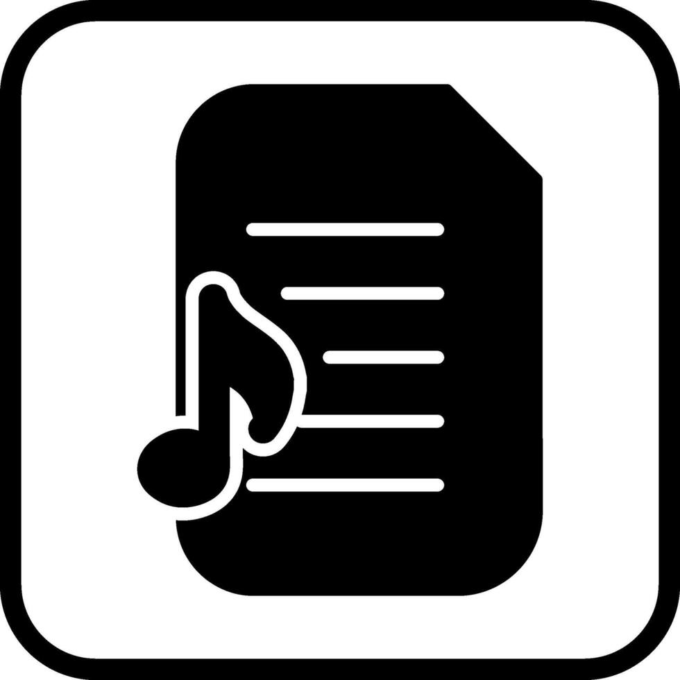 audio documento vector icono