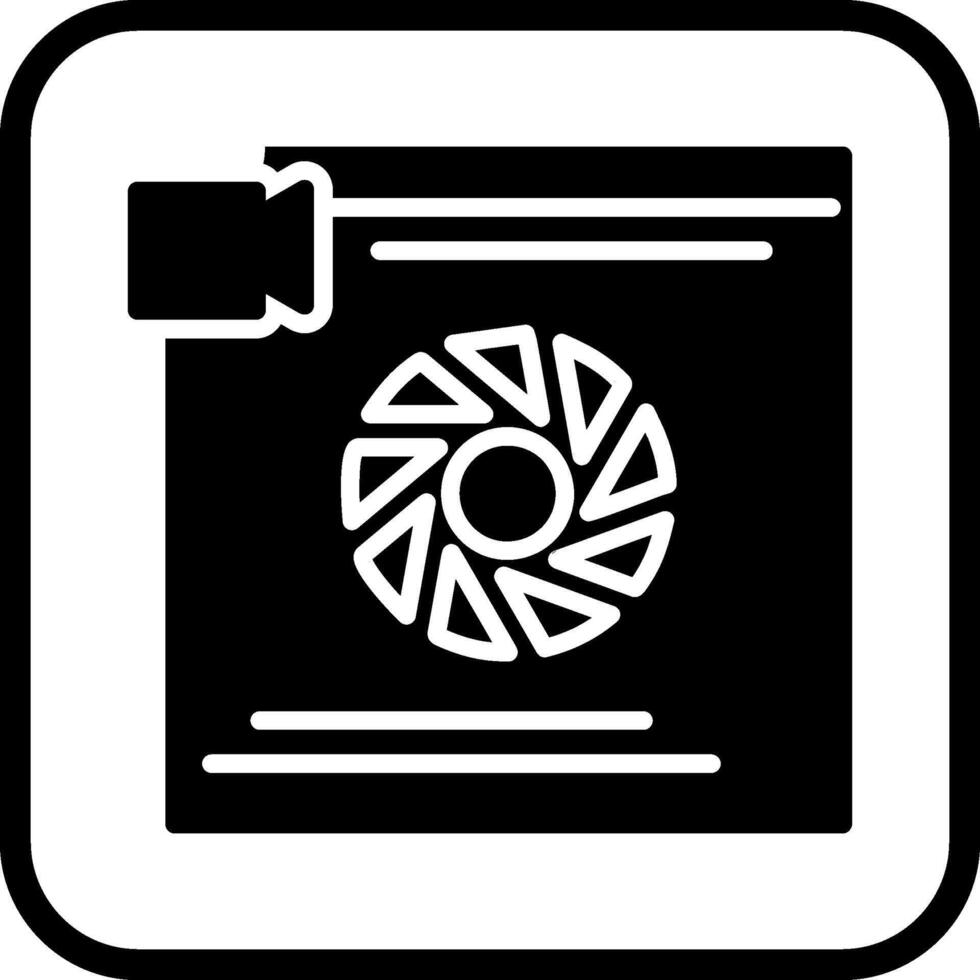 icono de vector de lente de cámara