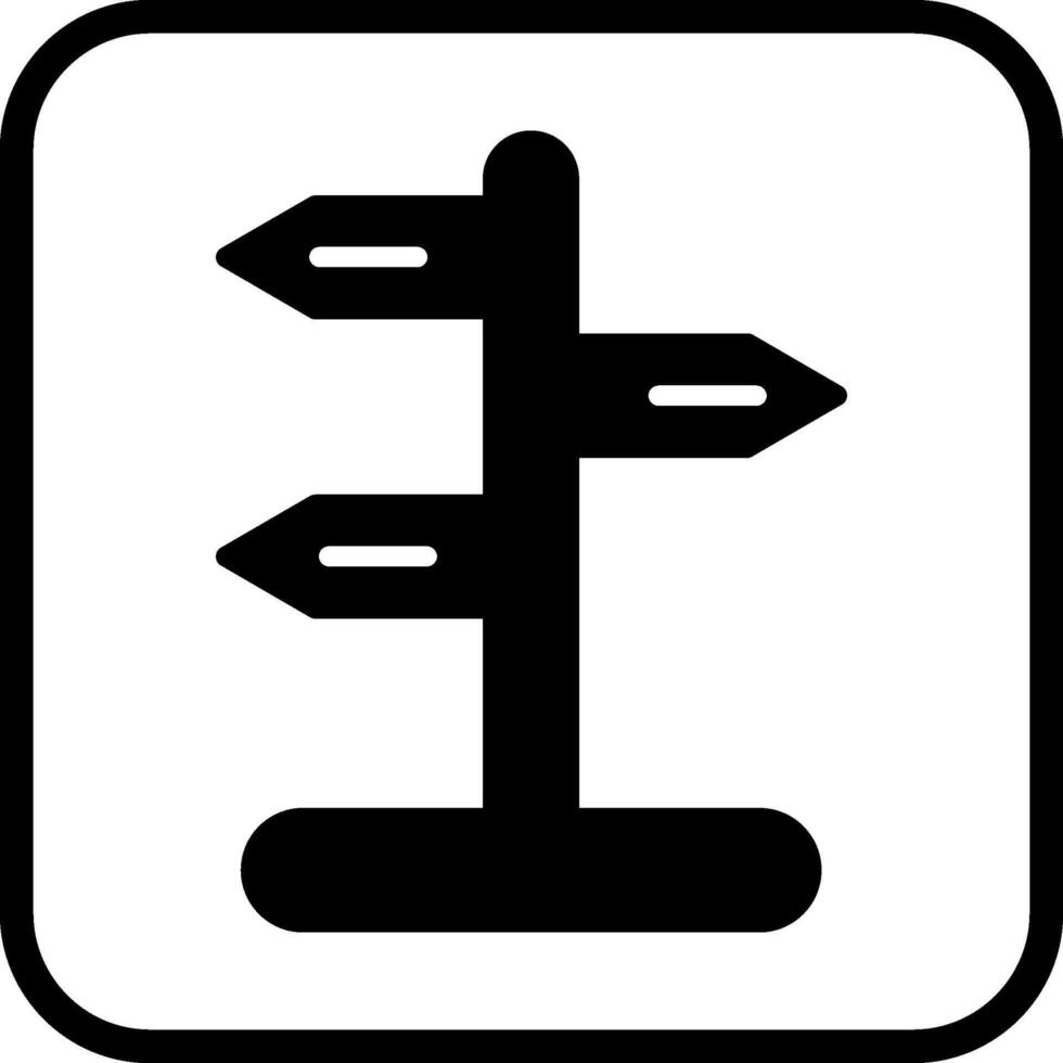 icono de vector de poste indicador