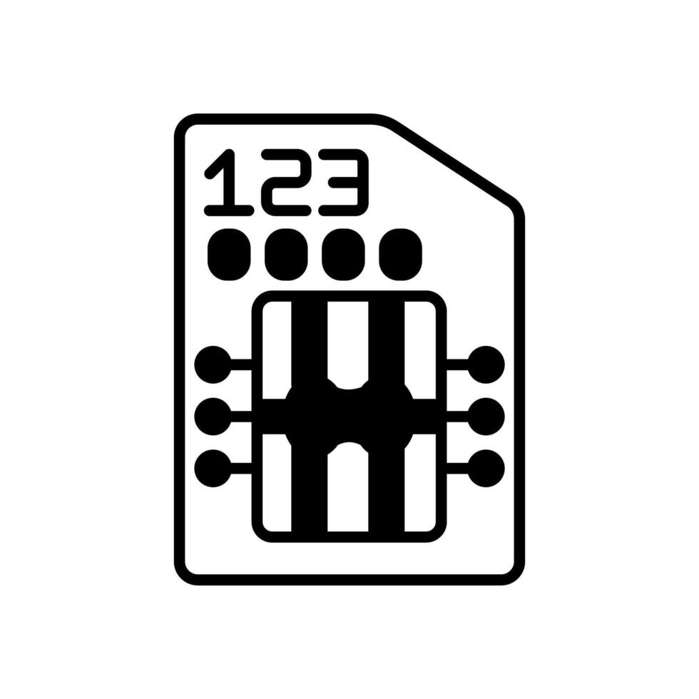 Sim Card icon in vector. Logotype vector