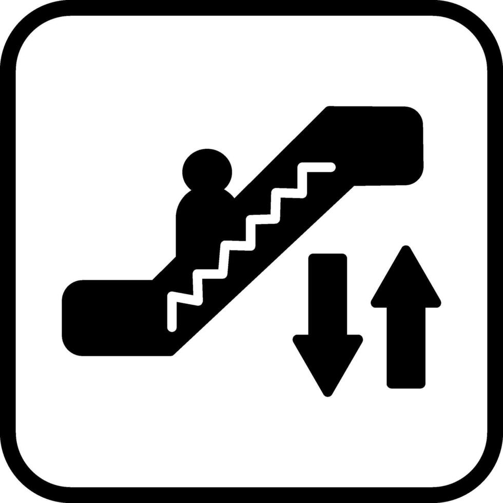 icono de vector de escalera mecánica