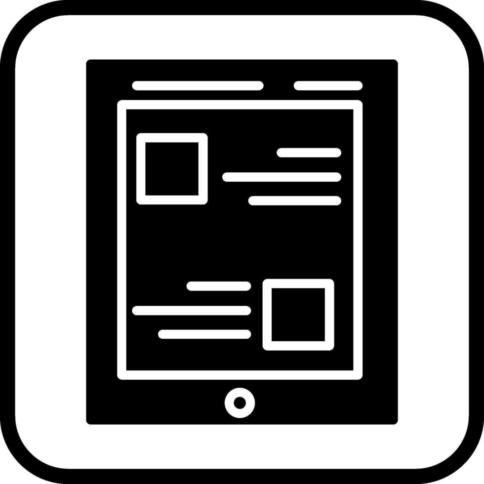 icono de vector de tableta