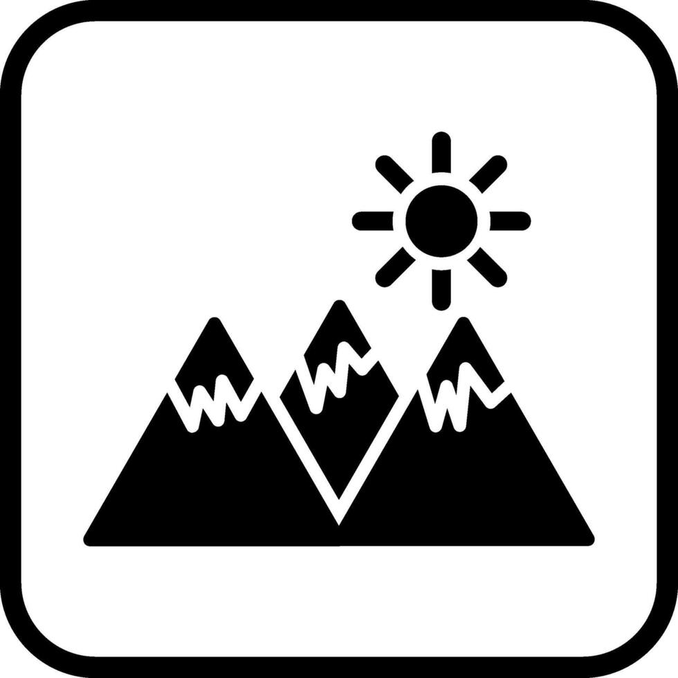 icono de vector de montaña