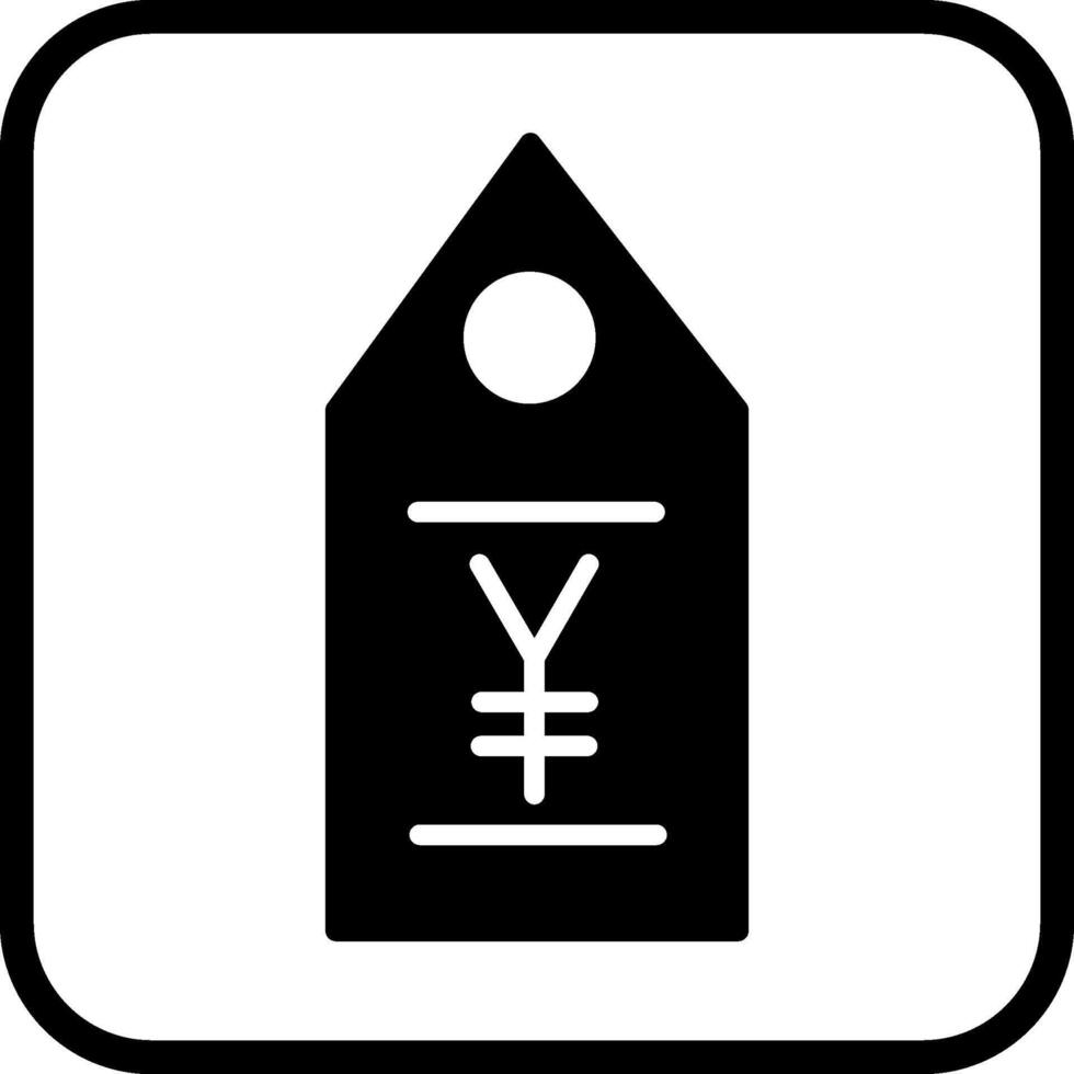 Yen Tag Vector Icon