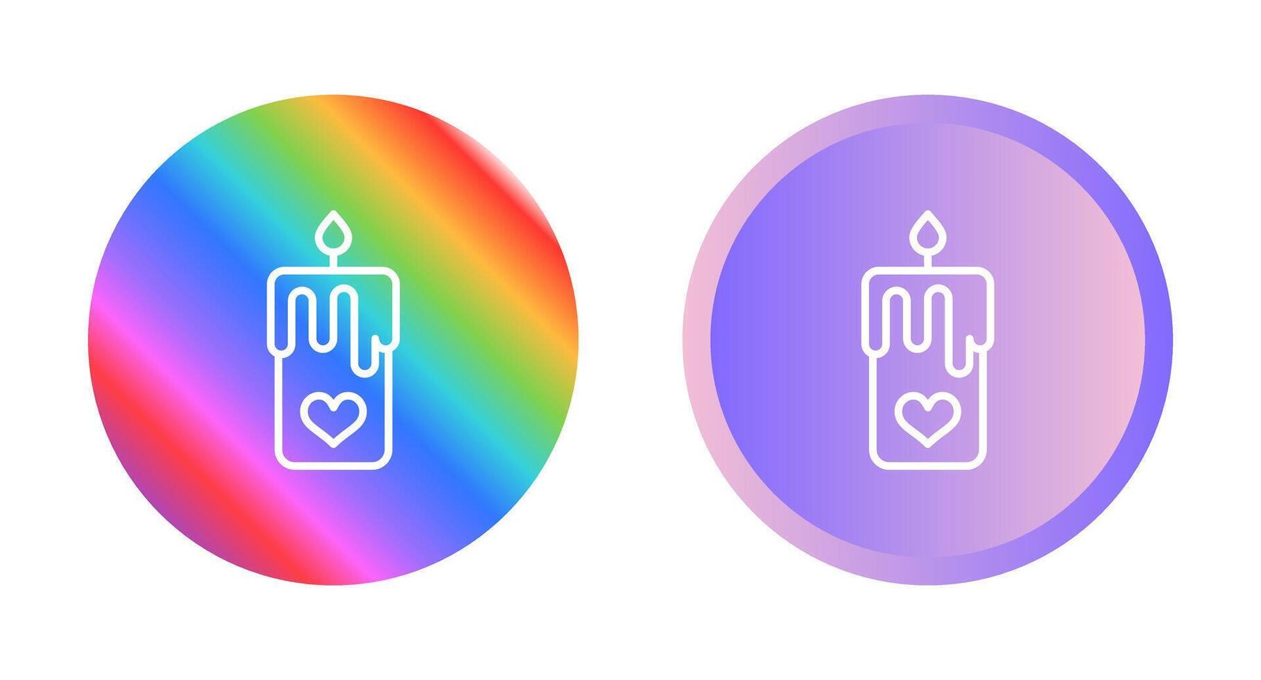 Romantic candle Vector Icon