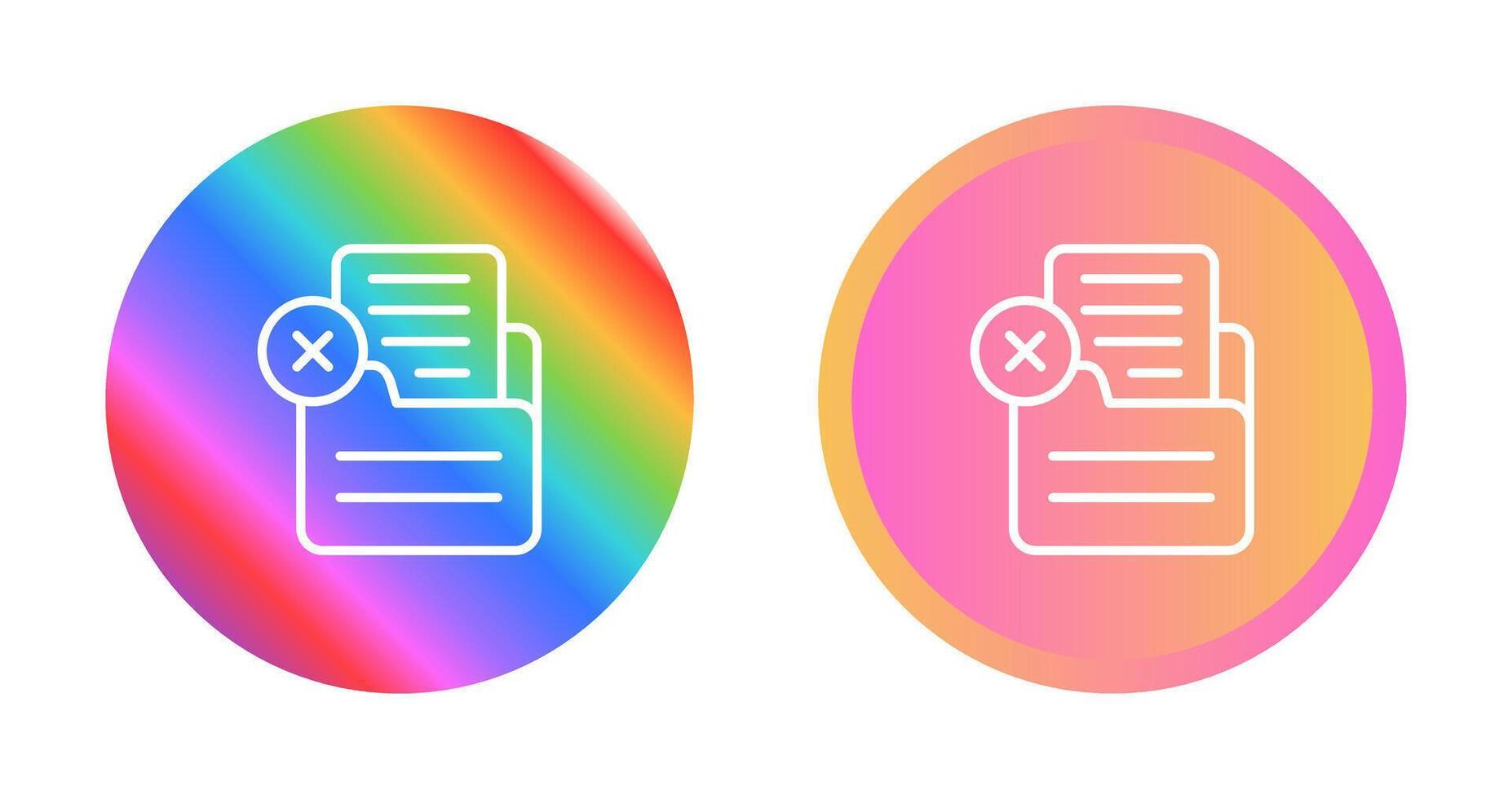 Document Rejected Vector Icon