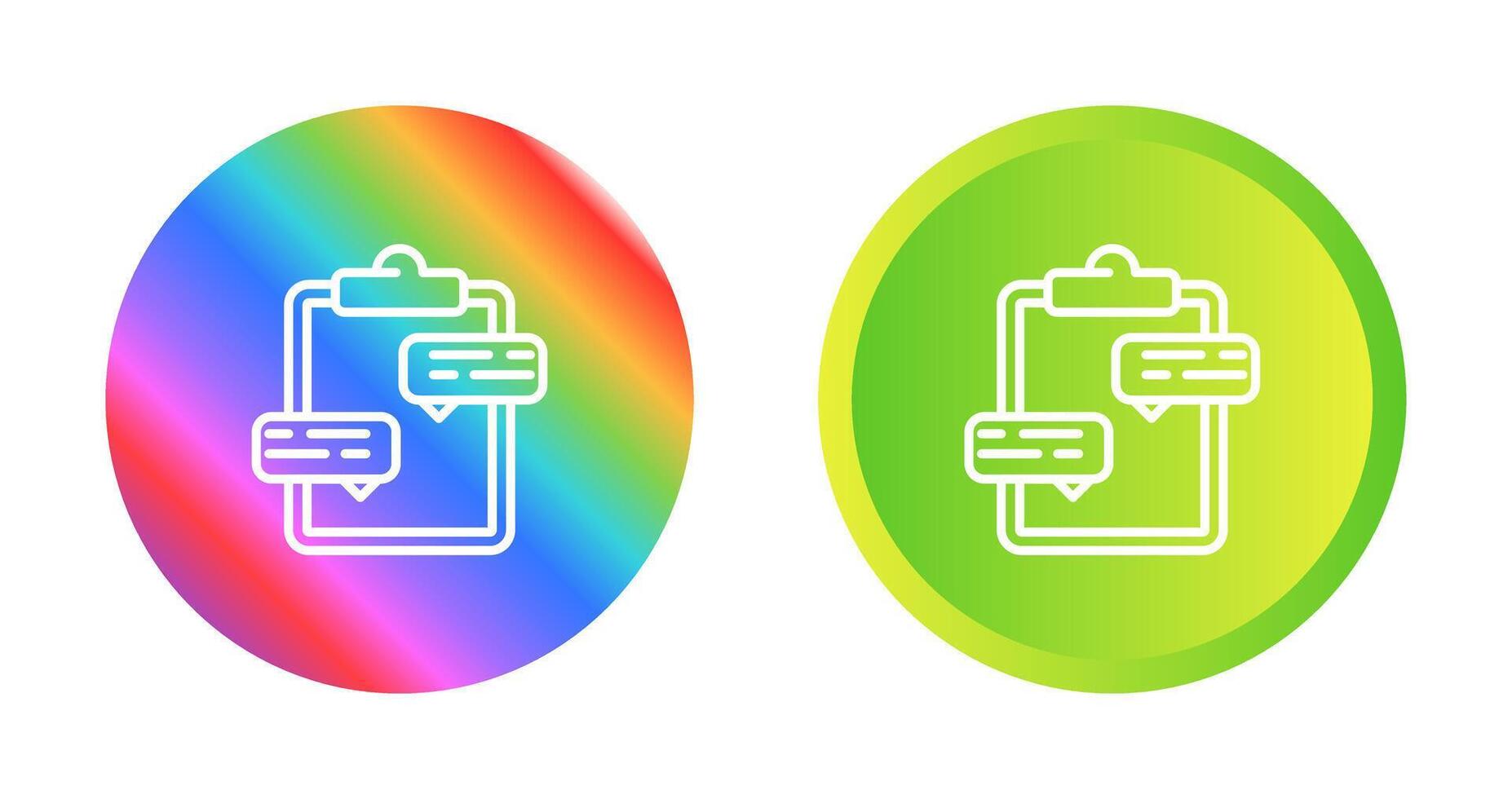 Clipboard with speech bubb Vector Icon