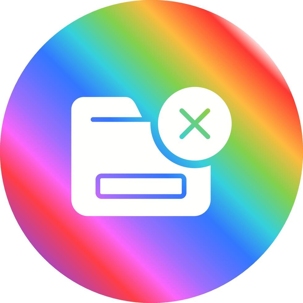 Folder with a Cross Vector Icon