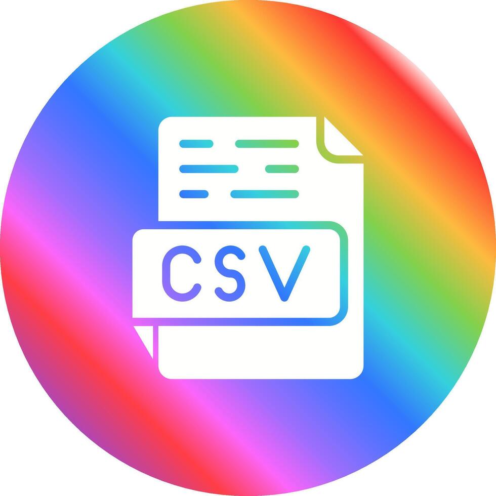 icono de vector csv