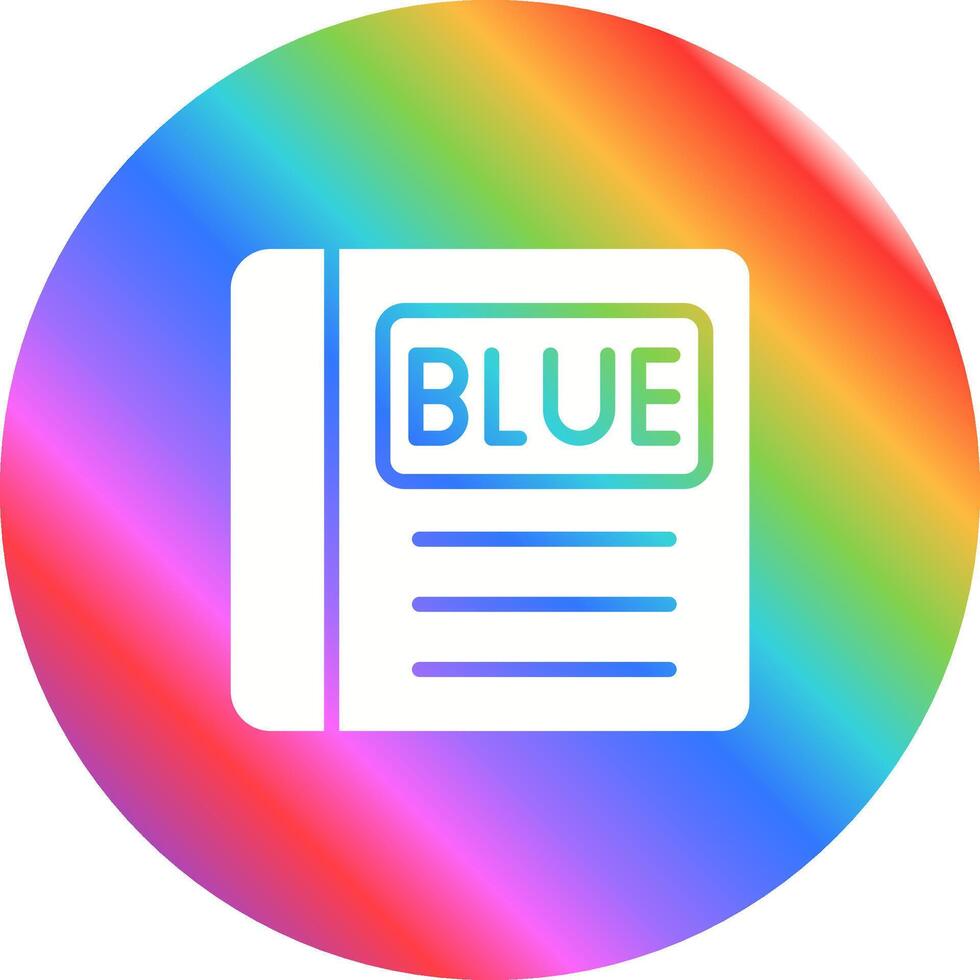 azul libro vector icono